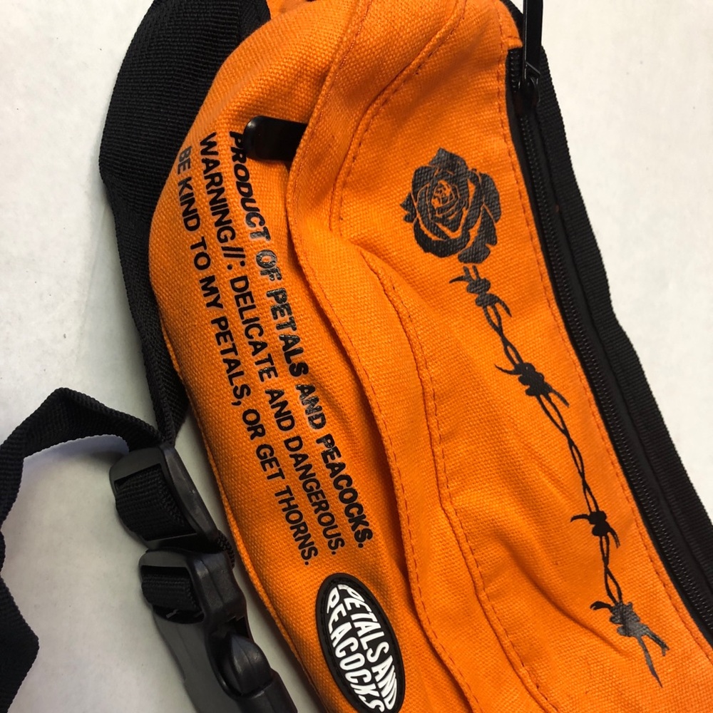 Petals and peacocks fanny shoulder bag